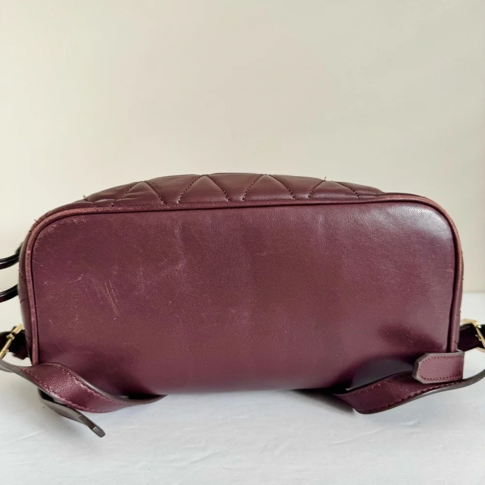 Michael Kors Rhea Medium Quilted Leather Backpack In Barolo